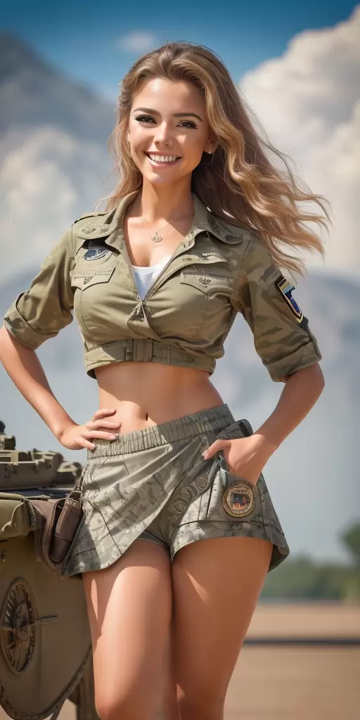 Девушка с армии USA